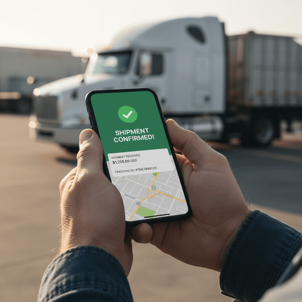 Person using phone during a move